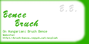 bence bruch business card